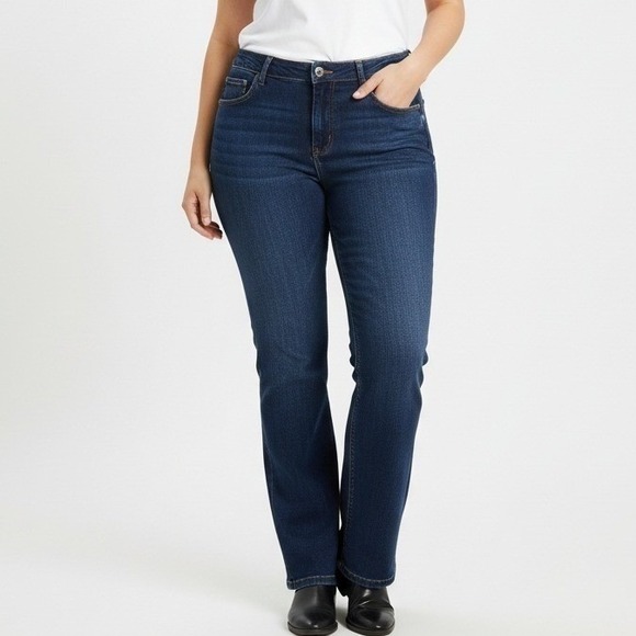 JMS Just My Size Plus Size 26W Bootcut Jeans Dark Wash Stretch Denim Classic Fit - Picture 3 of 7